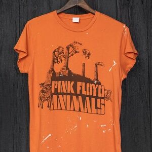 MadeWorn Pink Floyd Animals Size Small Unisex Orange Crush NWT